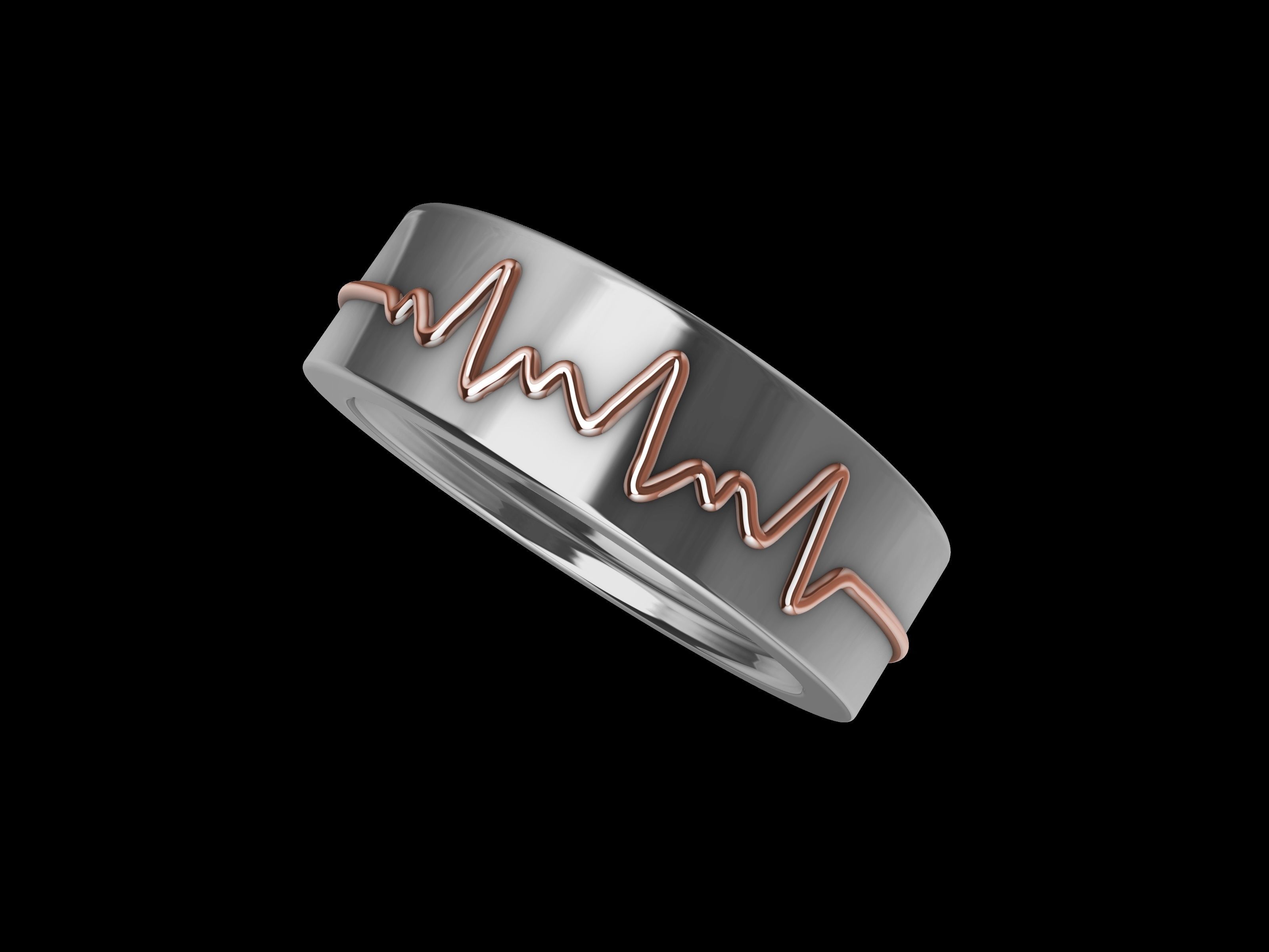 4 sizes  4590 wedding band stl verified 3D print model_48