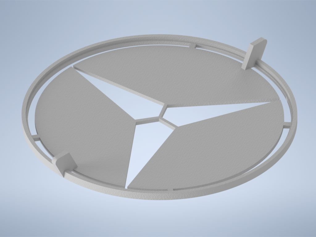 printable Mercedes Benz logo template 3D print model 3D print model_1