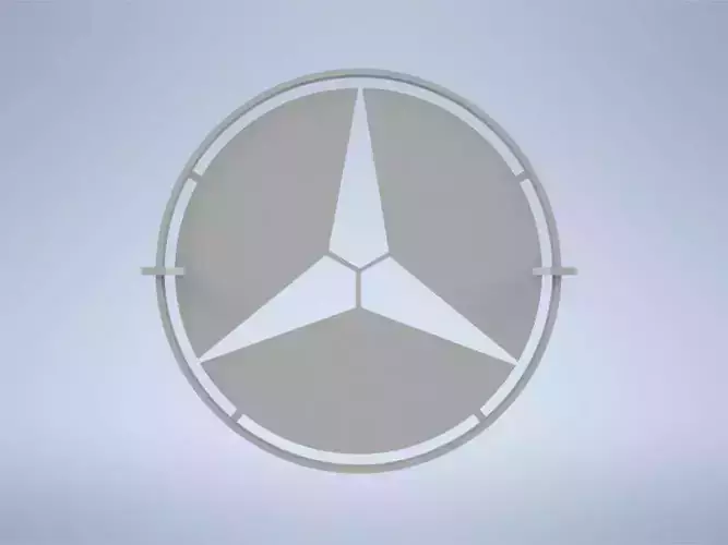 printable Mercedes Benz logo template 3D print model