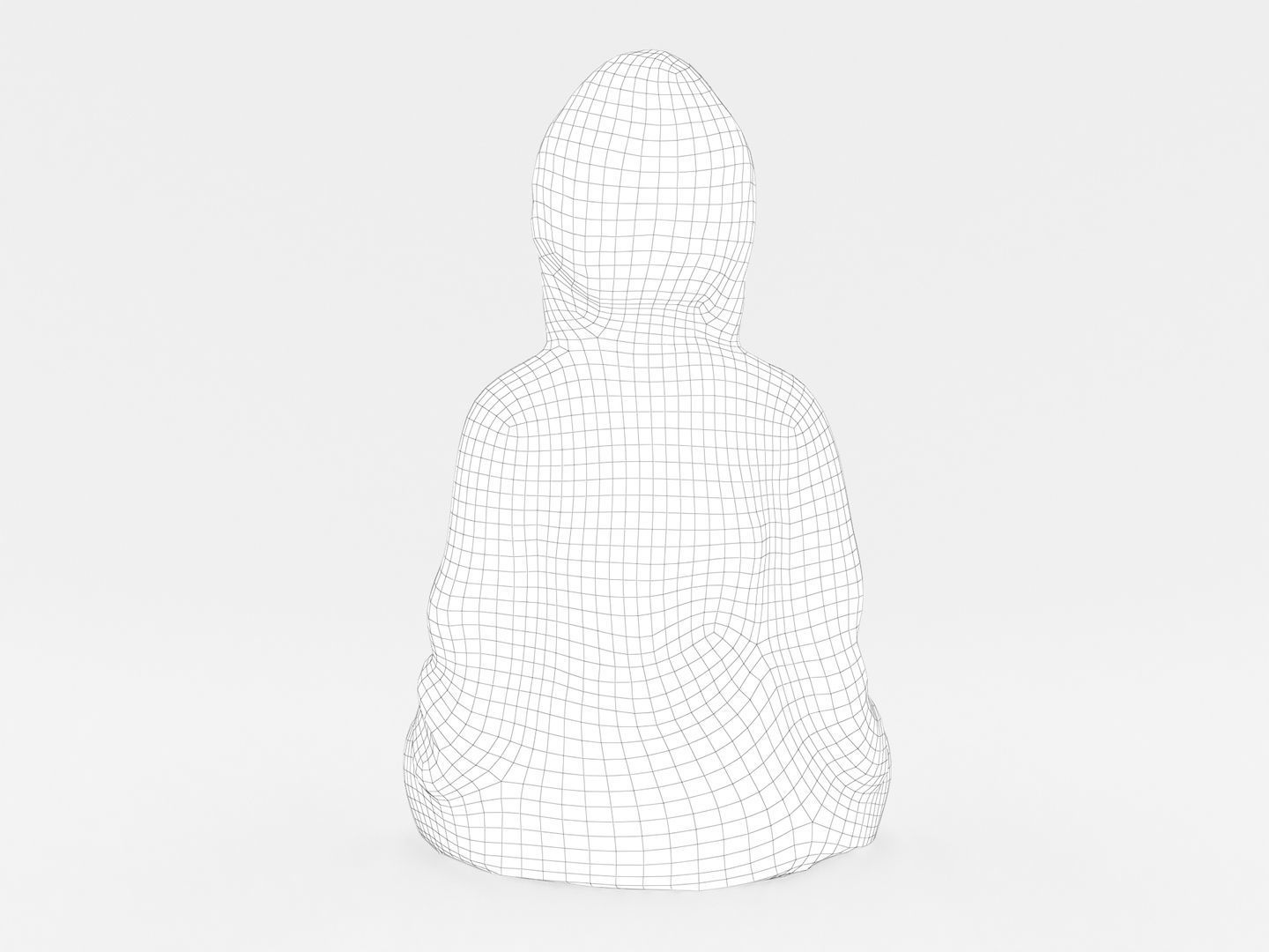 Sitting Buddha Statue 002 3D model_16