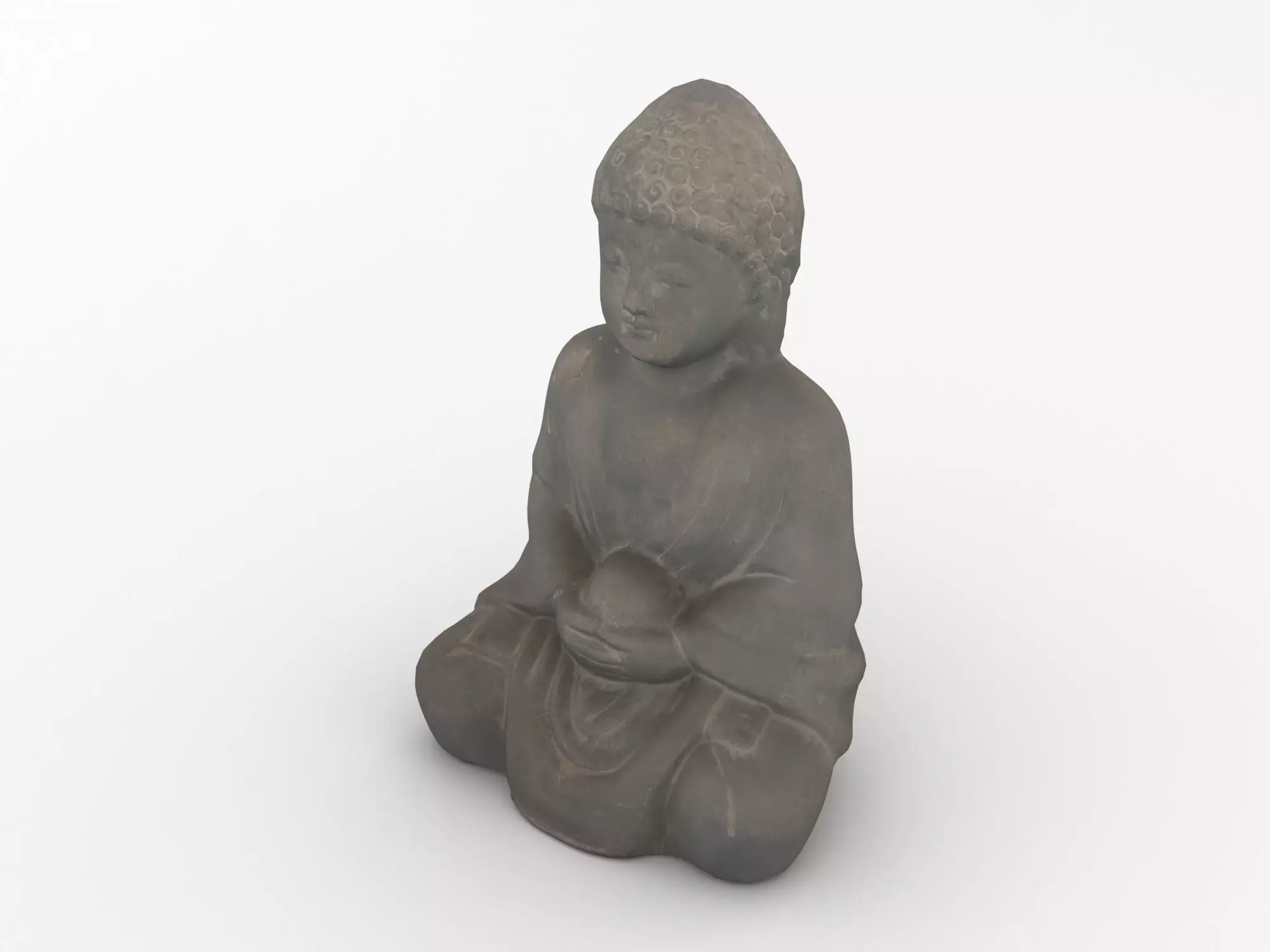 Sitting Buddha Statue 002 3D model_0