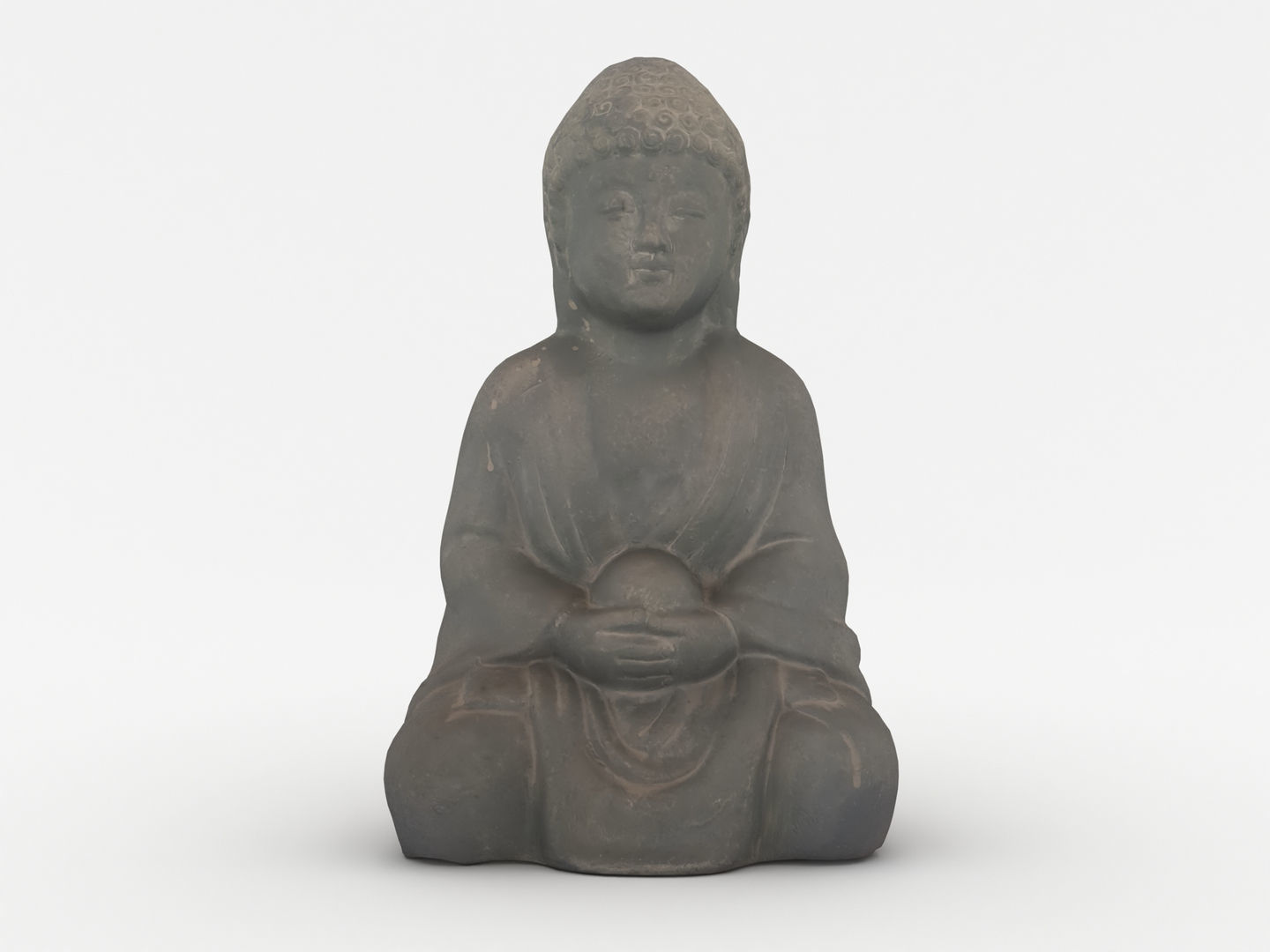 Sitting Buddha Statue 002 3D model_6