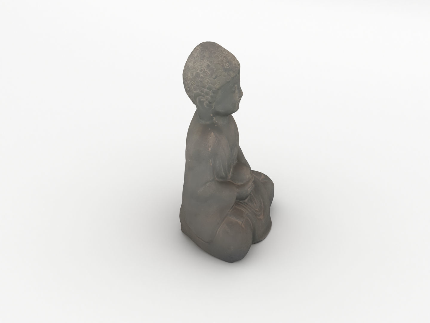 Sitting Buddha Statue 002 3D model_2