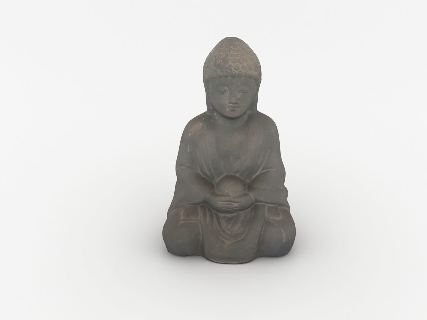 Sitting Buddha Statue 002 3D model_1