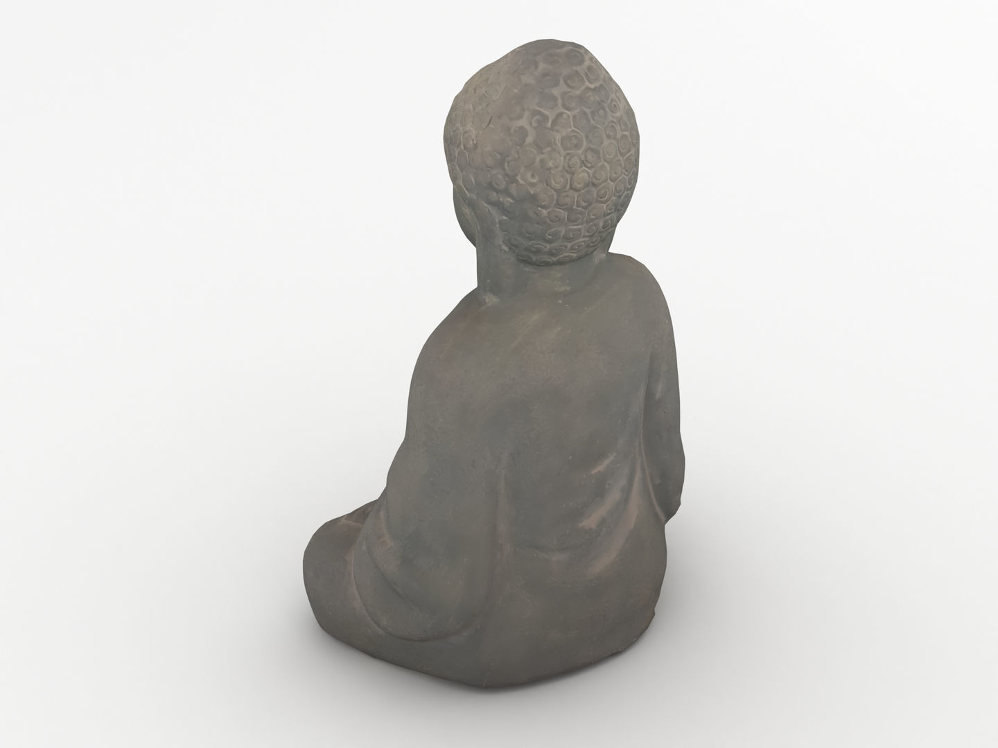 Sitting Buddha Statue 002 3D model_4