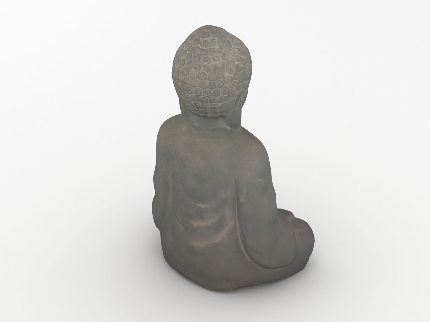 Sitting Buddha Statue 002 3D model_3