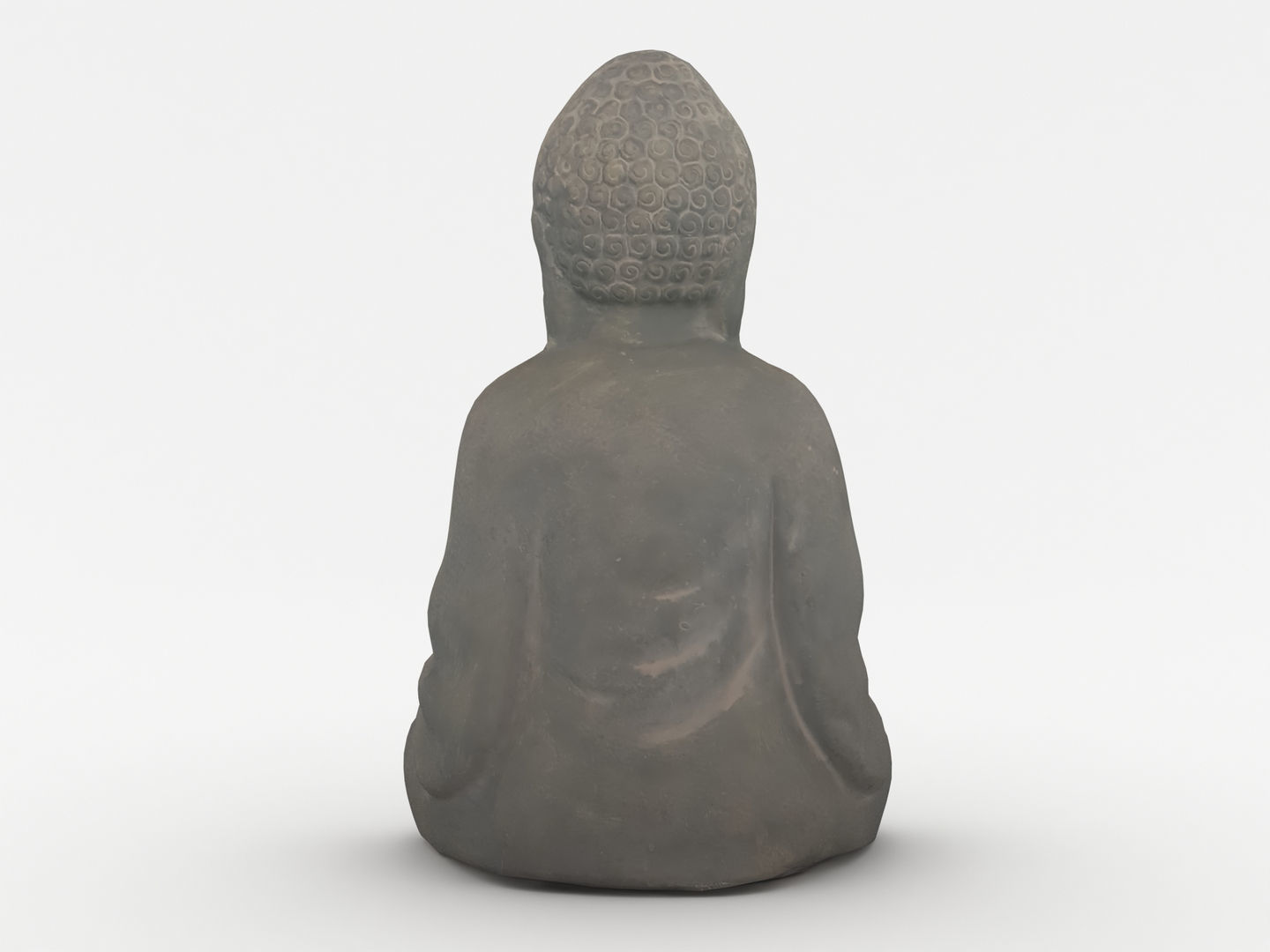 Sitting Buddha Statue 002 3D model_7