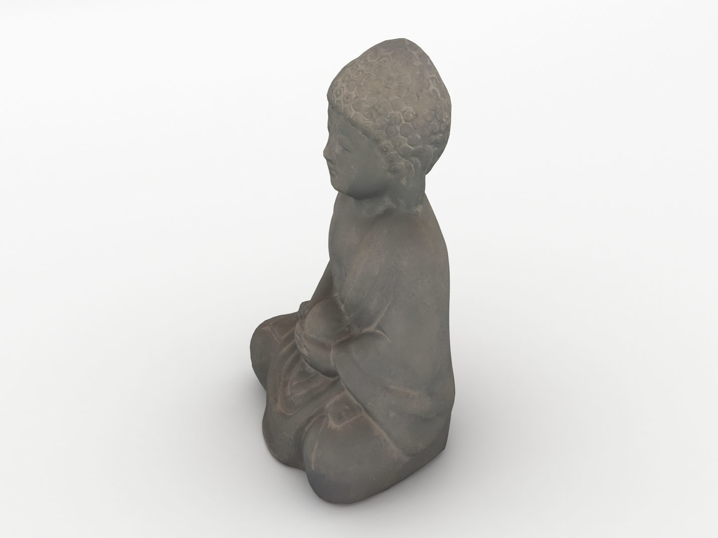 Sitting Buddha Statue 002 3D model_5