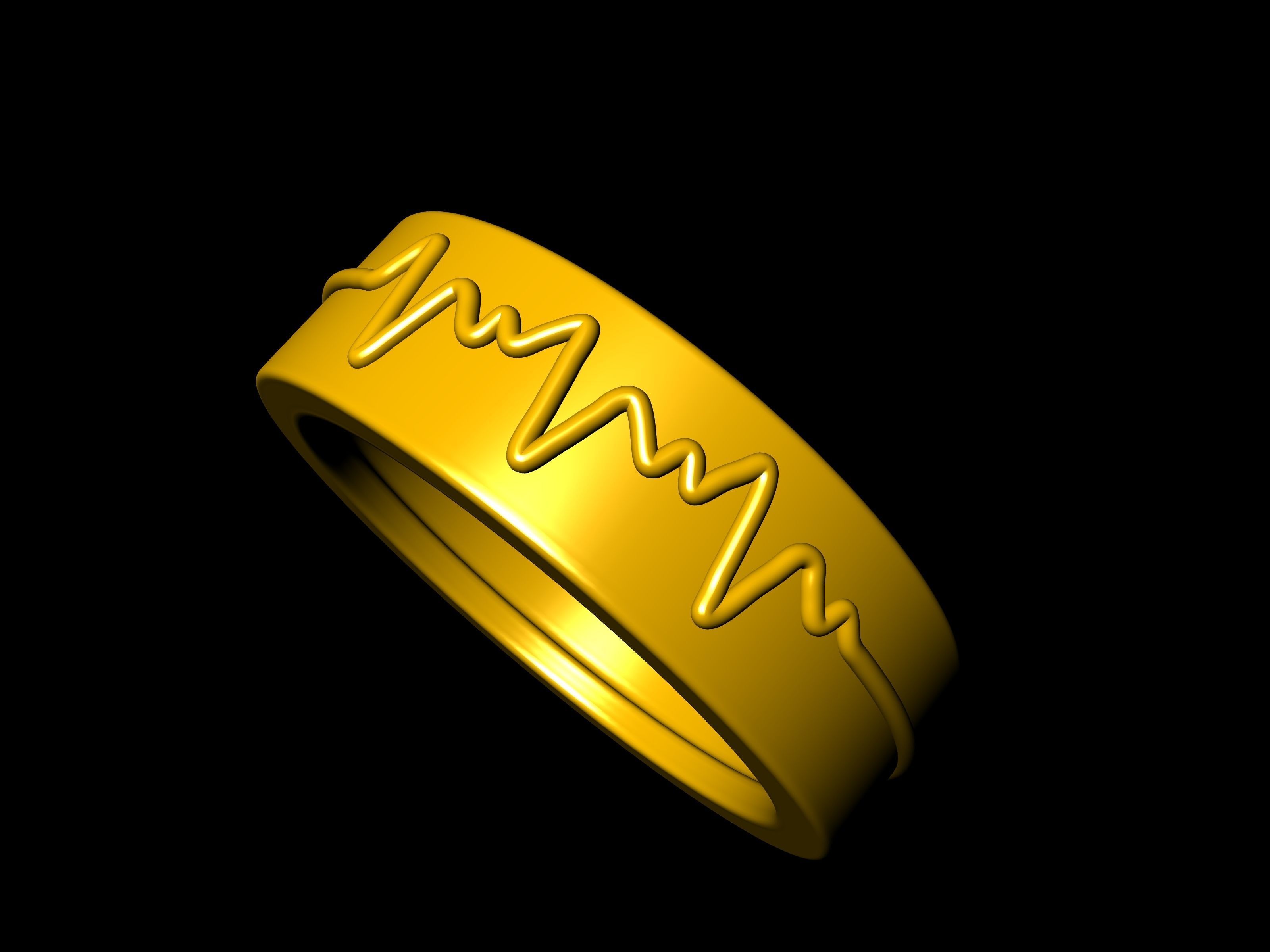 18 4 sizes  4590 wedding band stl verified 3D print model_15