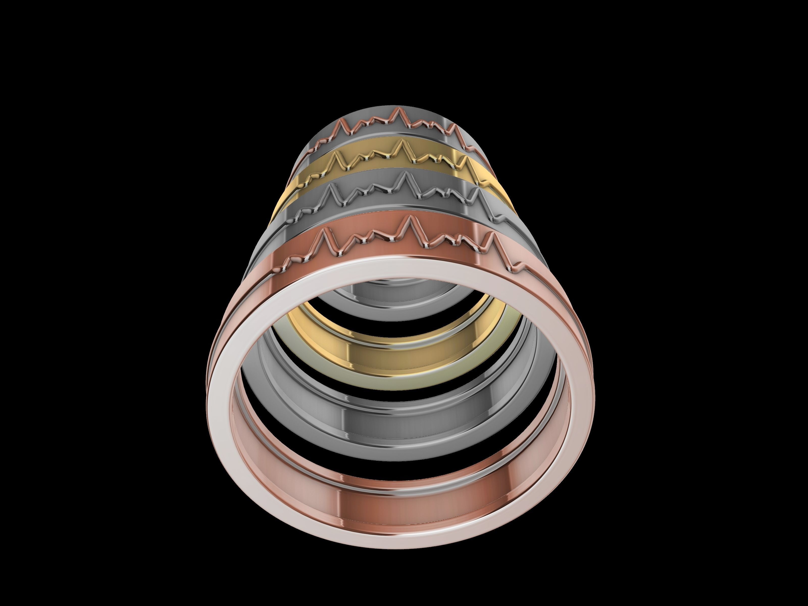 18 4 sizes  4590 wedding band stl verified 3D print model_10