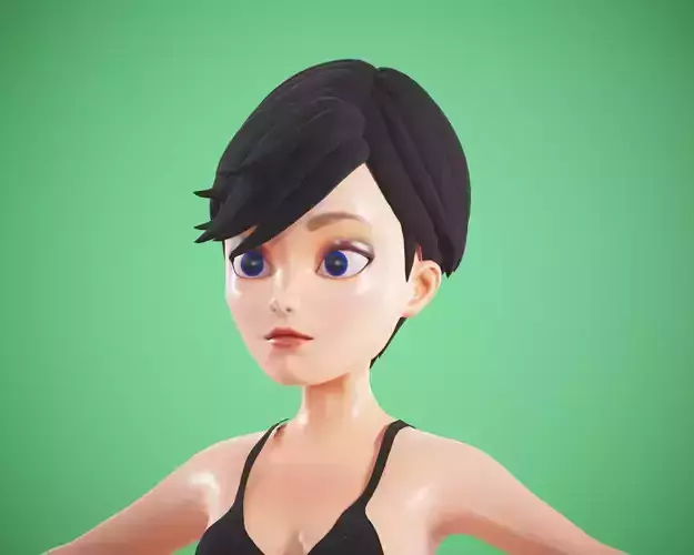 cartoon rigged  girl
