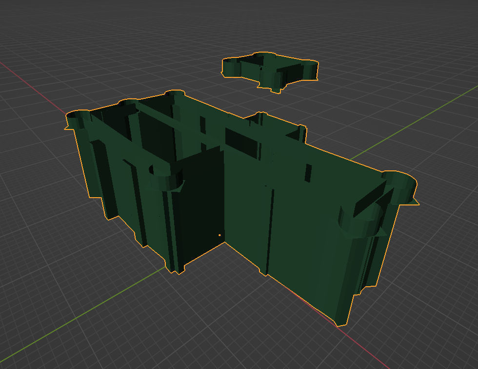 XVth century fortified church Low-poly 3D model_4