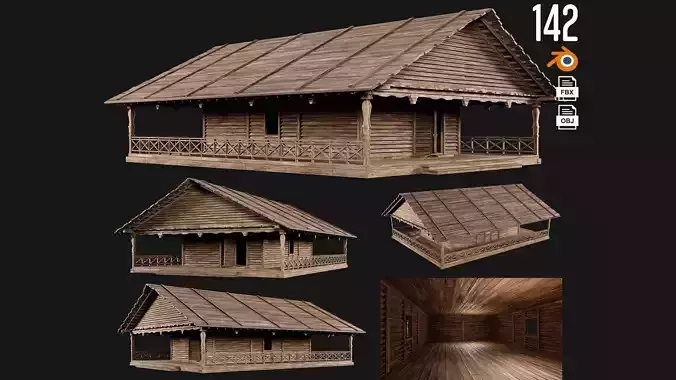 Old Wooden House 4K Textures GameReady 142