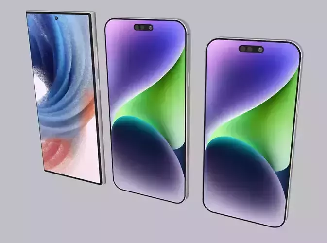 3 mobilephone combo 3D model