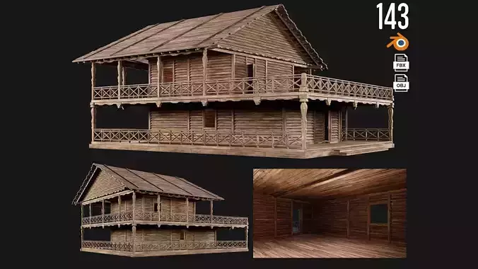 Old Wooden House 4K Textures GameReady 143