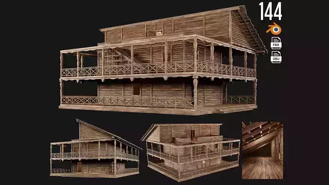 Old Wooden House 4K Textures GameReady 144