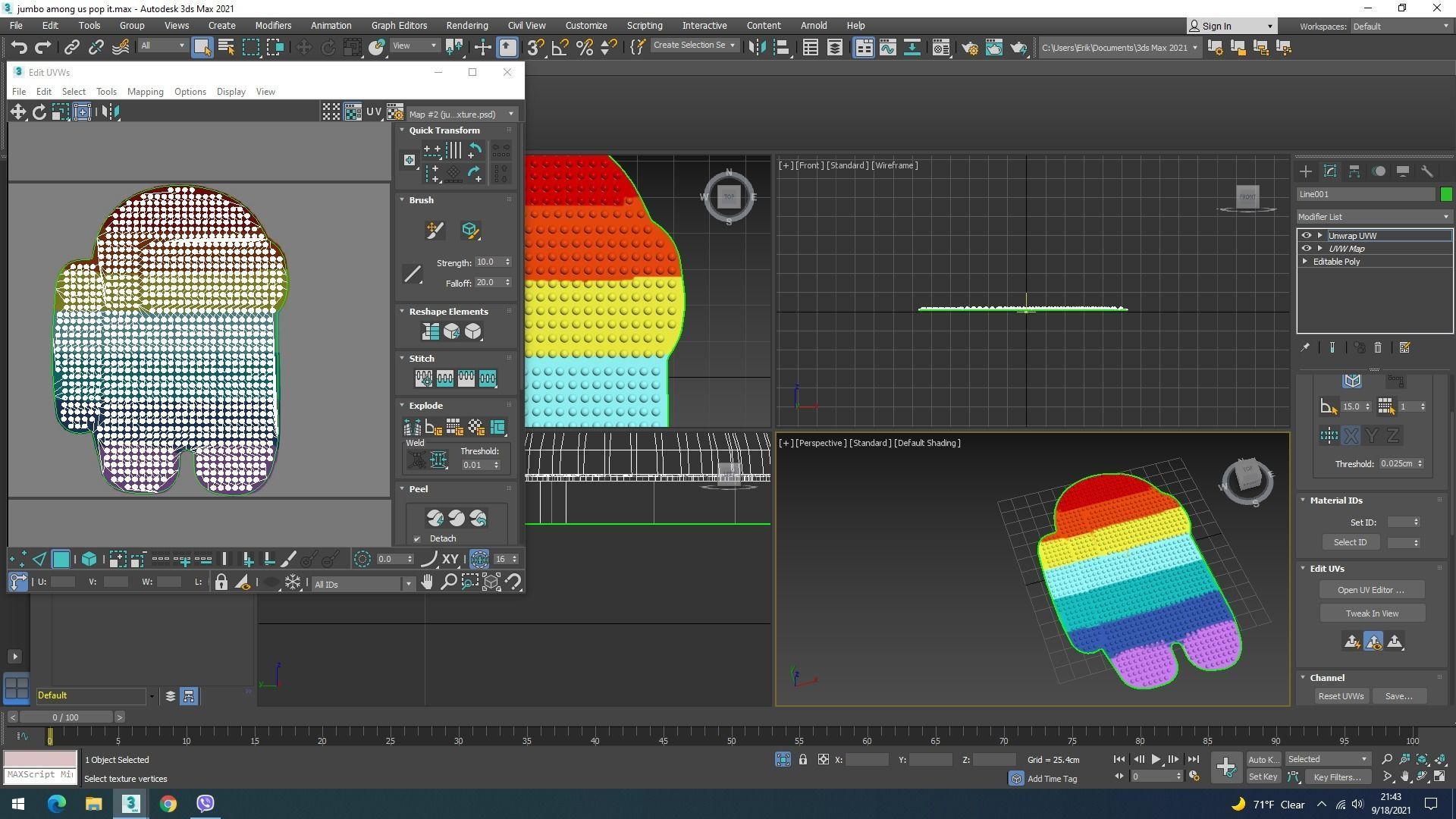 Jumbo Among Us Pop It Fidget Toy 3D model_29