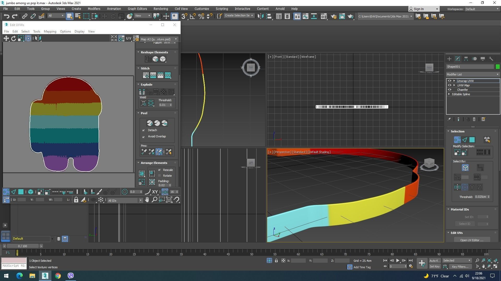 Jumbo Among Us Pop It Fidget Toy 3D model_27