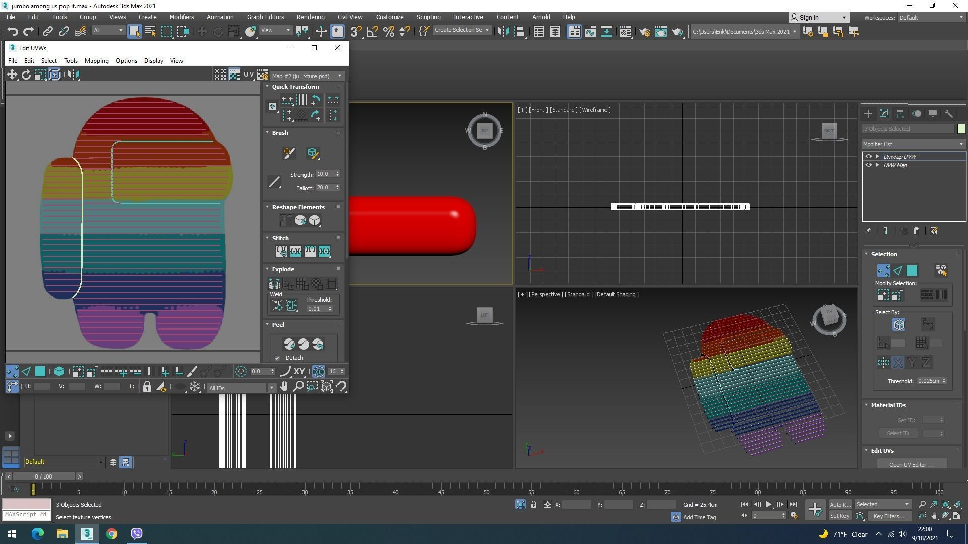 Jumbo Among Us Pop It Fidget Toy 3D model_28