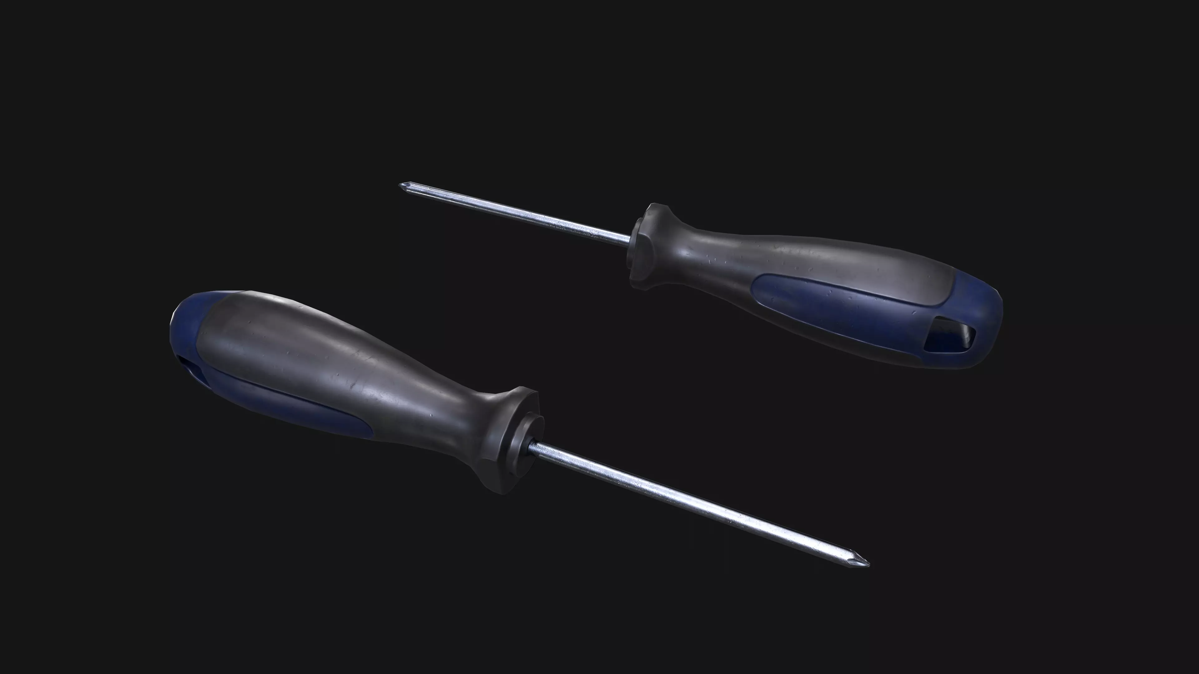 Screwdriver screw Low-poly 3D model_0