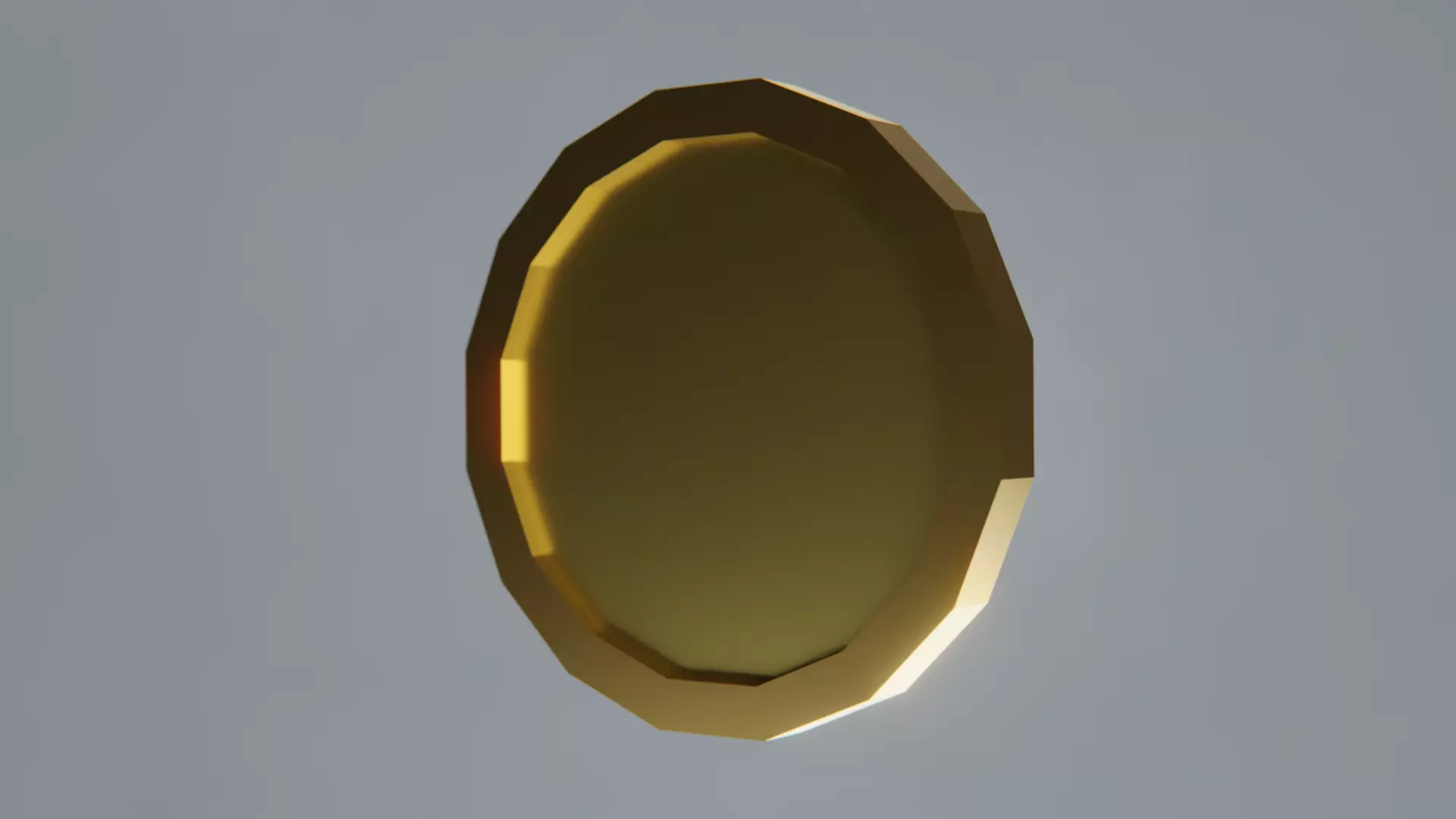 Gold Coin Low-poly 3D model