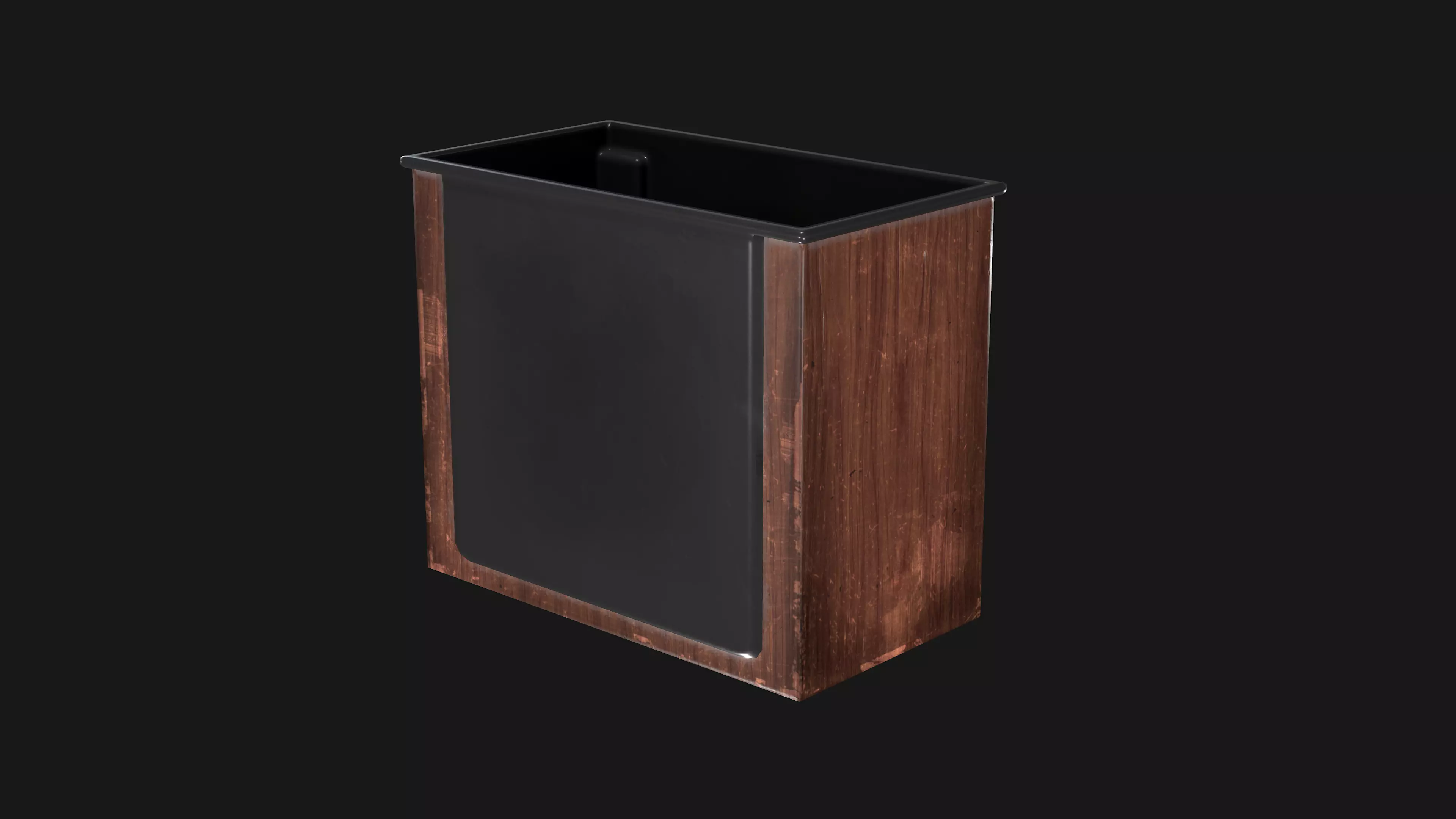 Trash can Low-poly 3D model