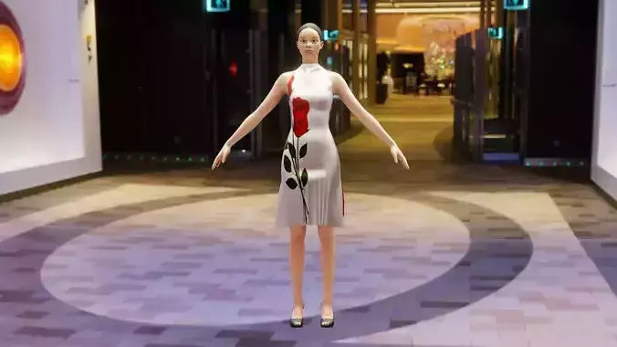 Beautiful florist halter neck dress