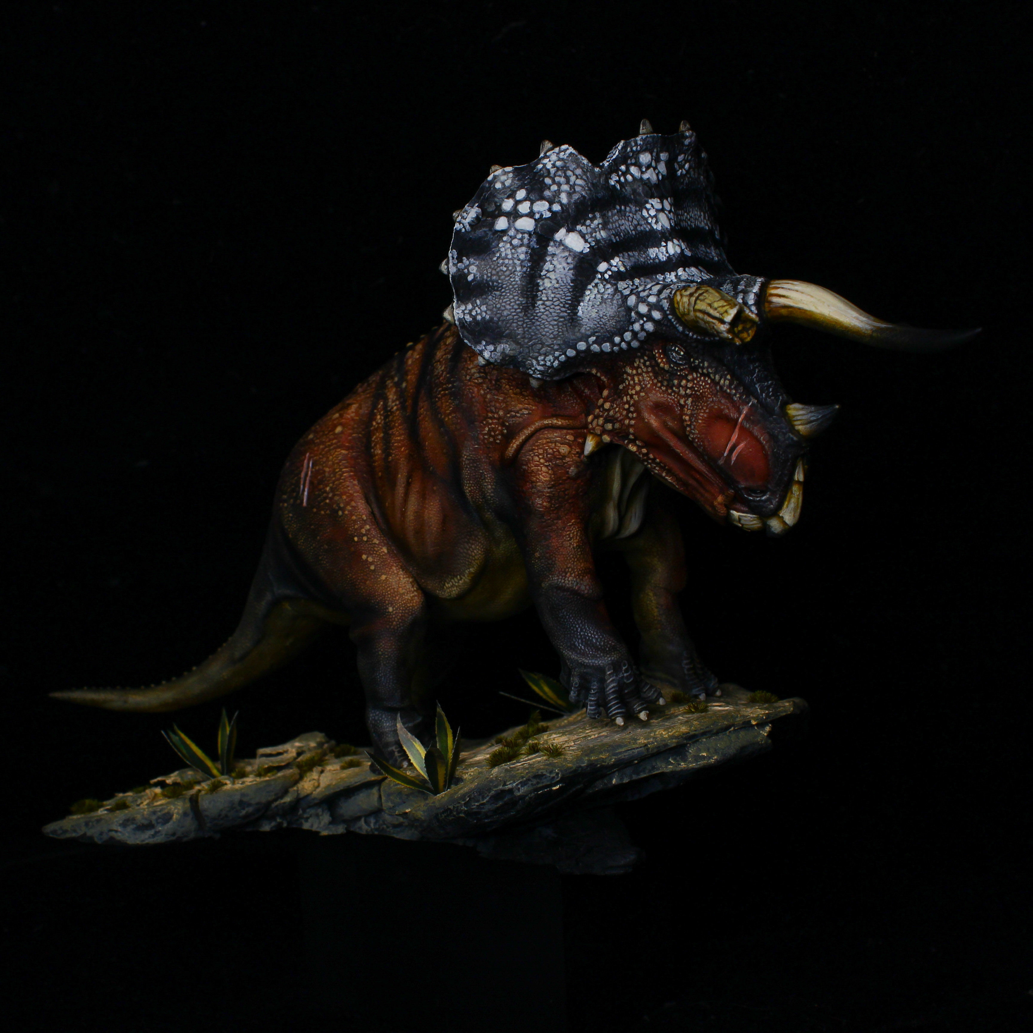 Triceratops old bull 3D print model_1