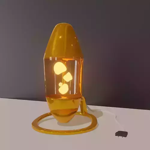 Night Gold Metal table lamp 3D model