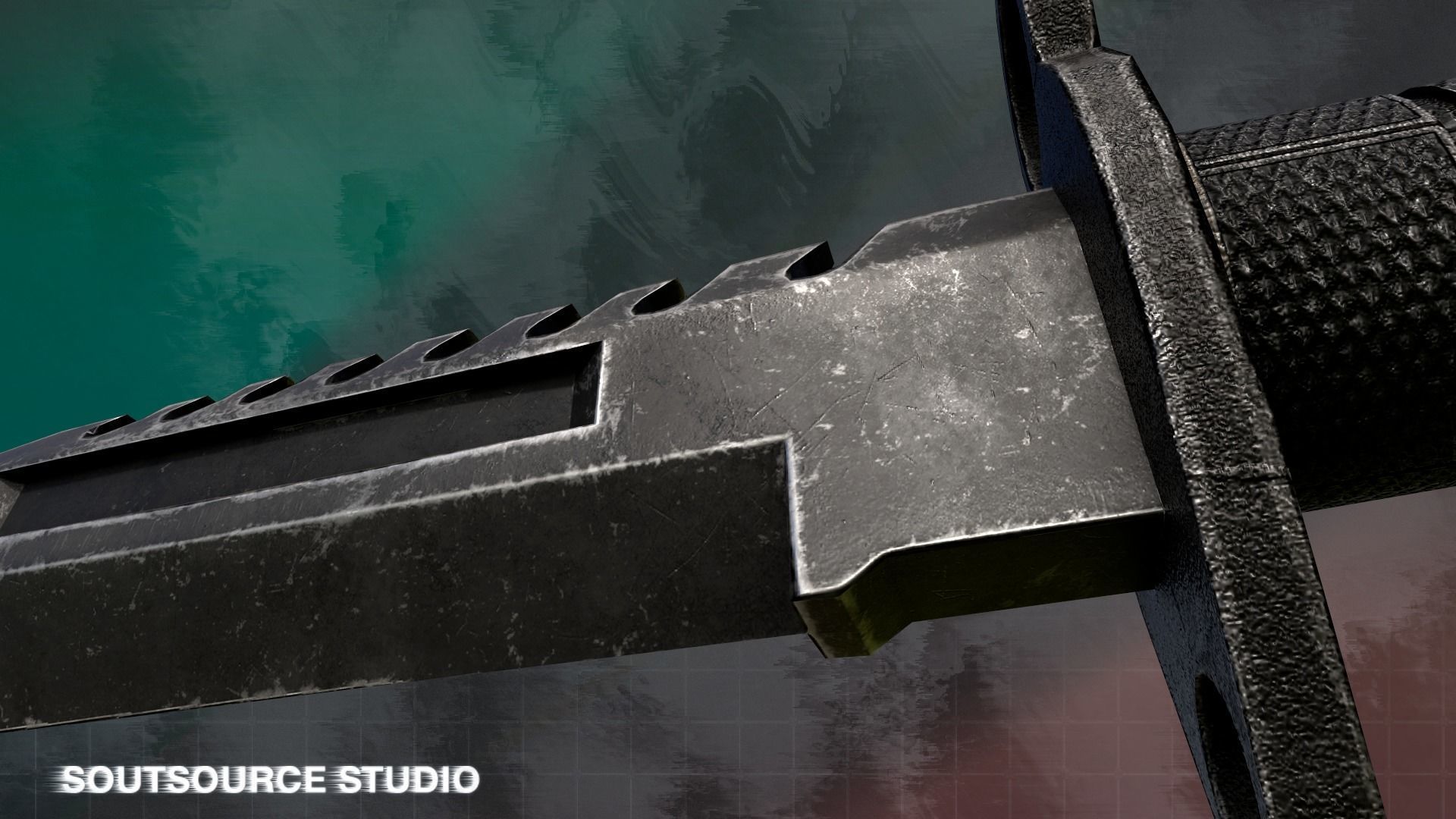 Bayonet M9 LowPoly Game-Ready Soutsource Studio Low-poly 3D model_7