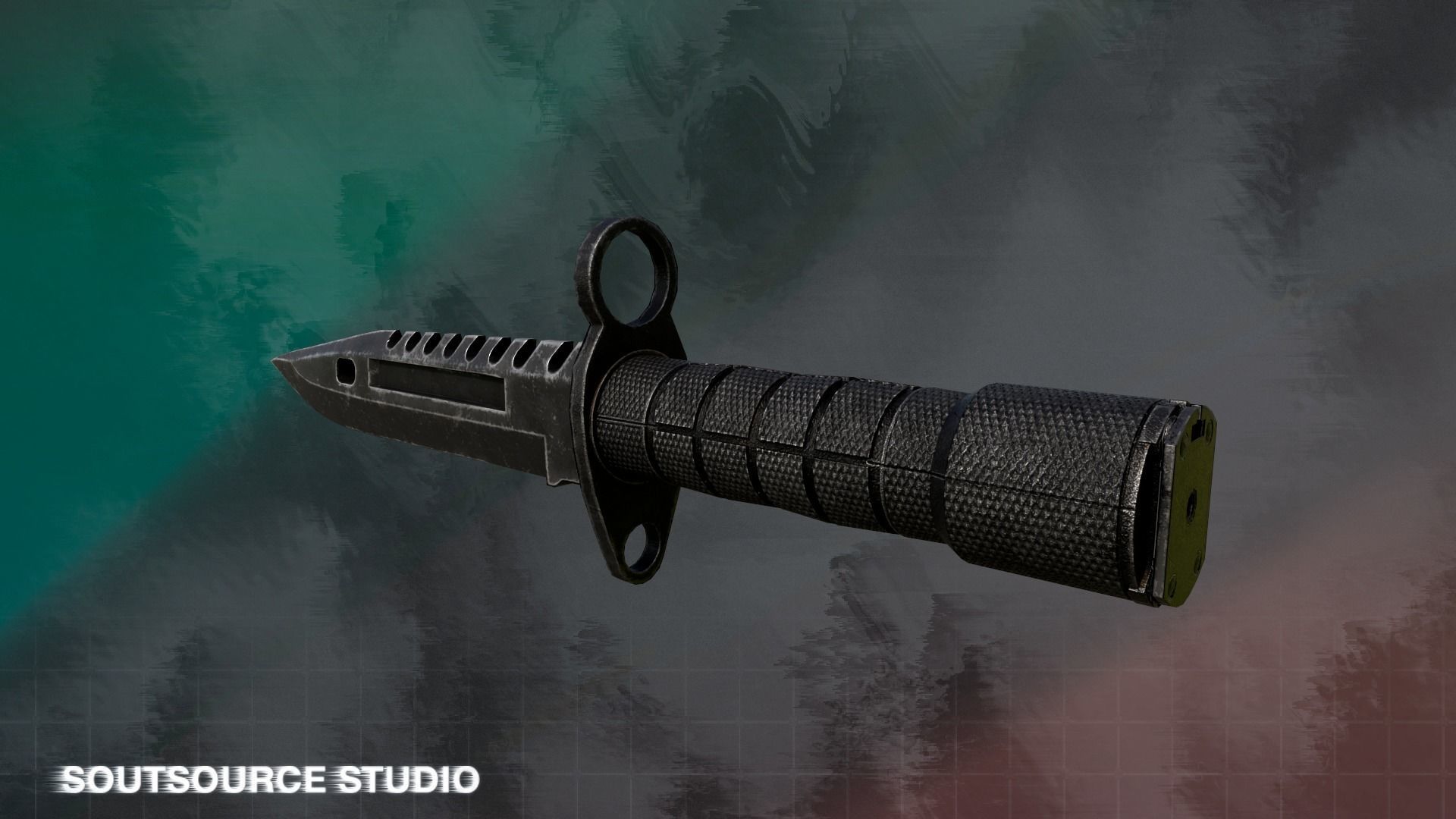 Bayonet M9 LowPoly Game-Ready Soutsource Studio Low-poly 3D model_8