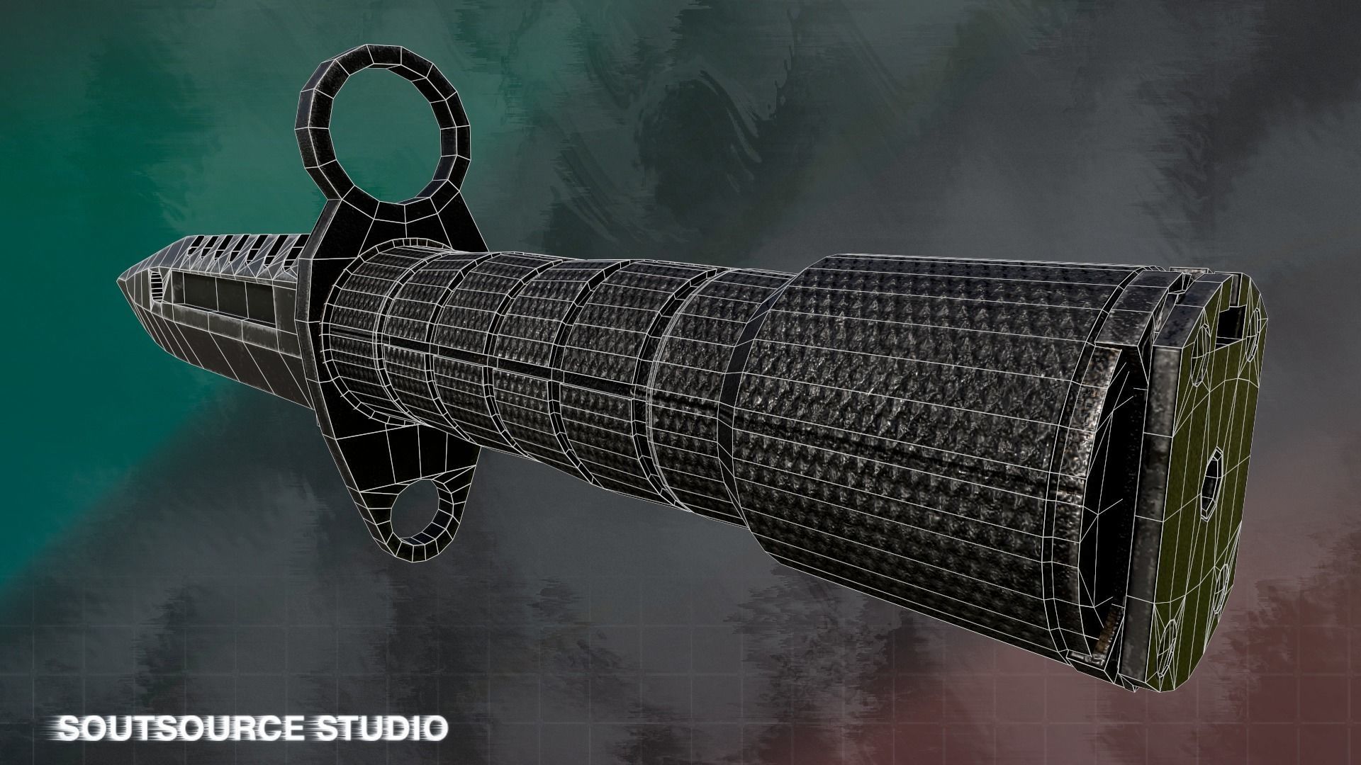 Bayonet M9 LowPoly Game-Ready Soutsource Studio Low-poly 3D model_6