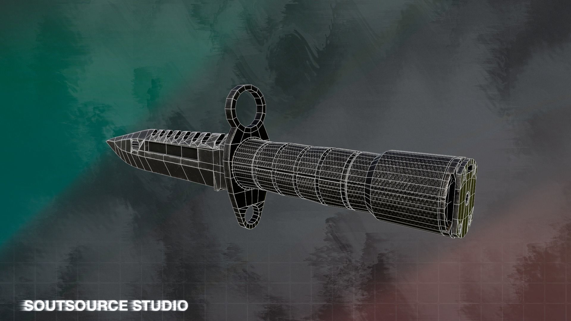 Bayonet M9 LowPoly Game-Ready Soutsource Studio Low-poly 3D model_9