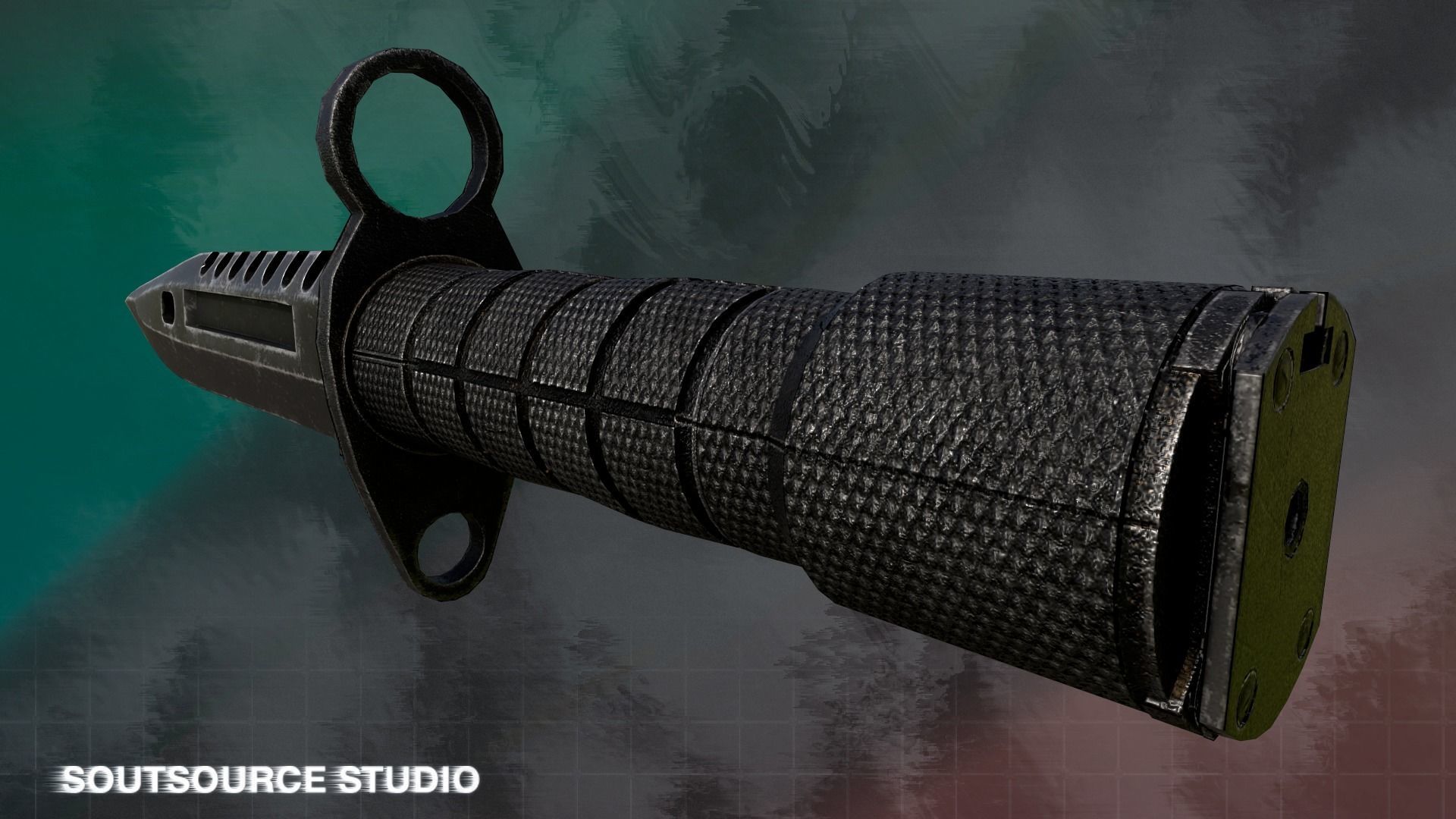 Bayonet M9 LowPoly Game-Ready Soutsource Studio Low-poly 3D model_5