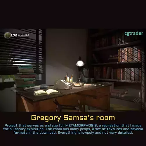Gregory Samsas room Low-poly 3D model
