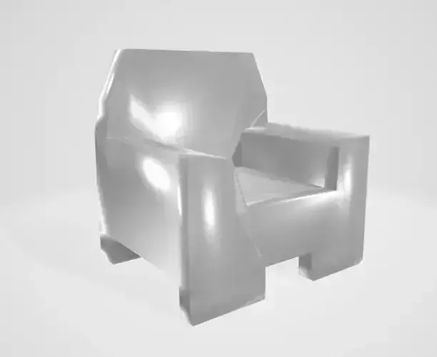 Low Poly Single Person Sofa