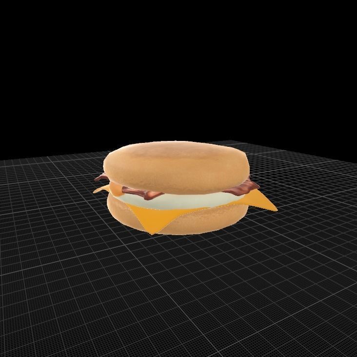 Mc Muffin Egg and Bacon 3D model_12