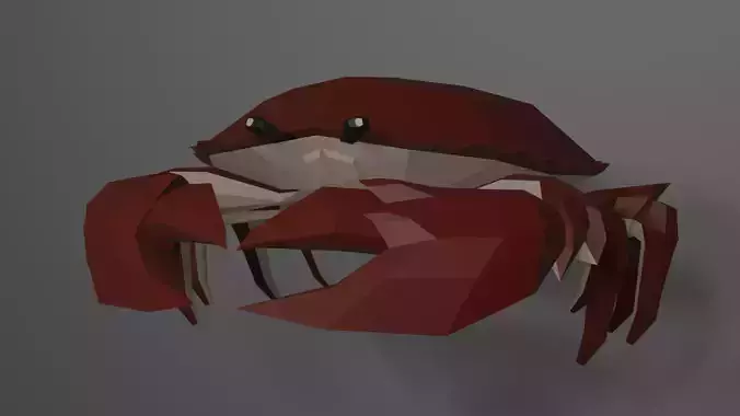 Low Poly Crab Game Asset