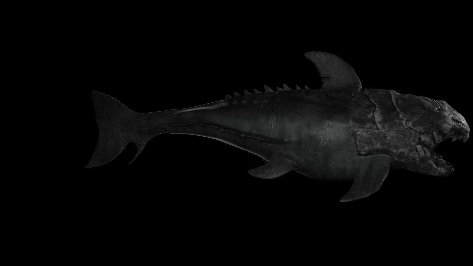 Dunkleosteus shark Low-poly 3D model_37