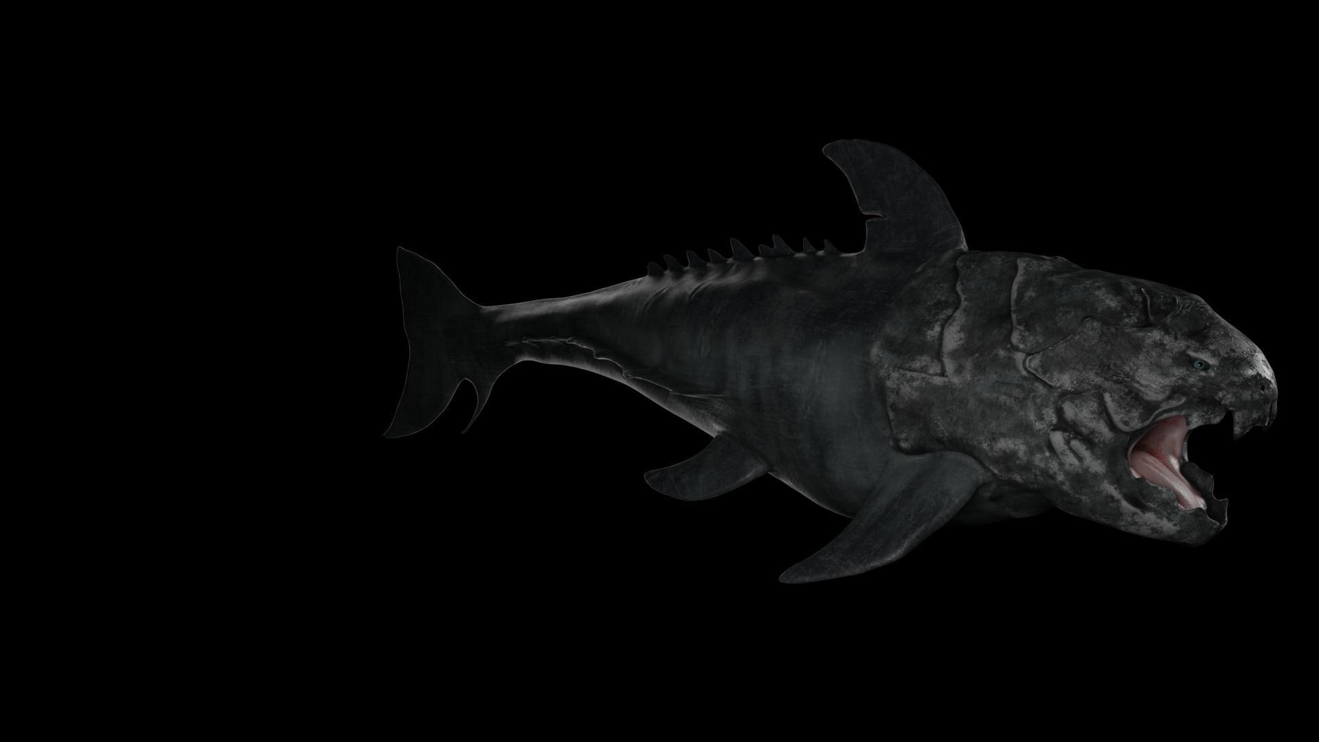 Dunkleosteus shark Low-poly 3D model_44