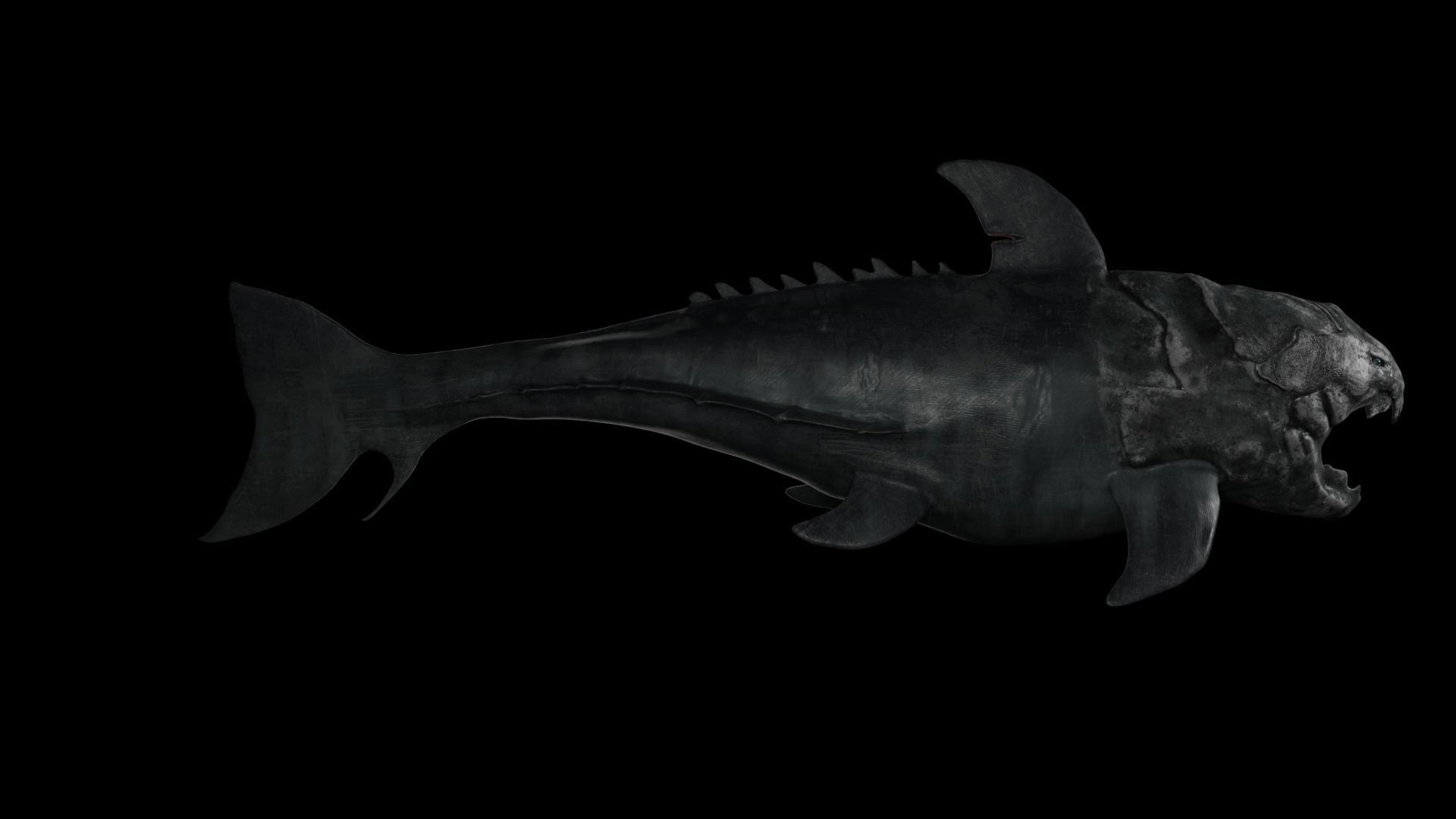 Dunkleosteus shark Low-poly 3D model_39