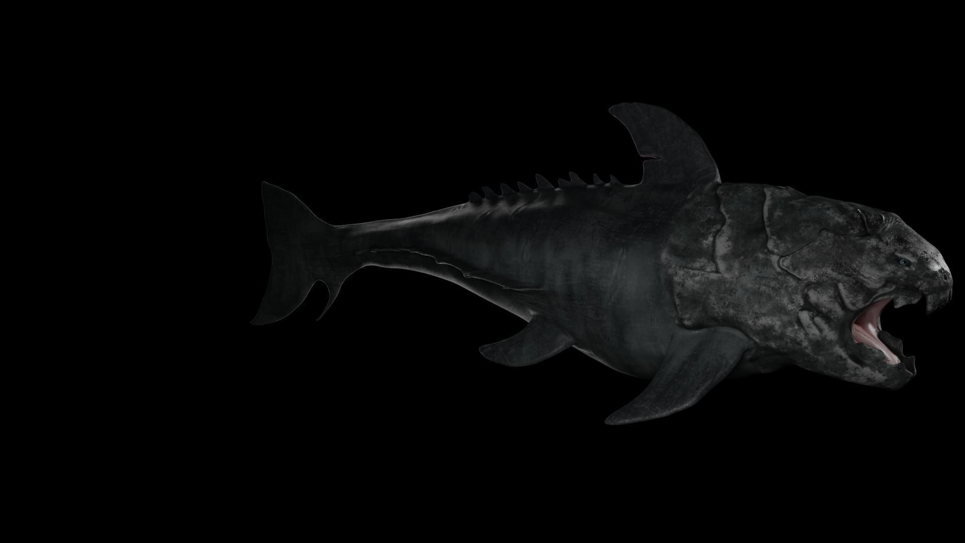 Dunkleosteus shark Low-poly 3D model_43