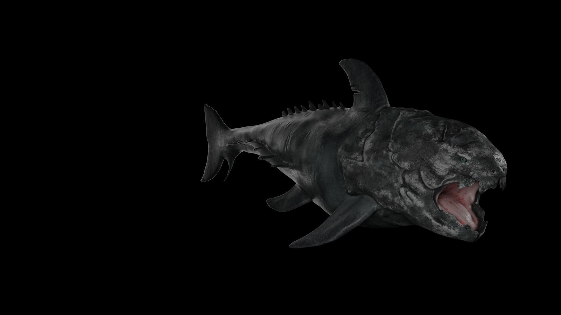 Dunkleosteus shark Low-poly 3D model_46