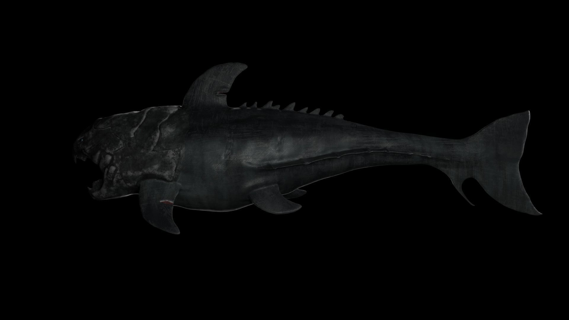 Dunkleosteus shark Low-poly 3D model_12