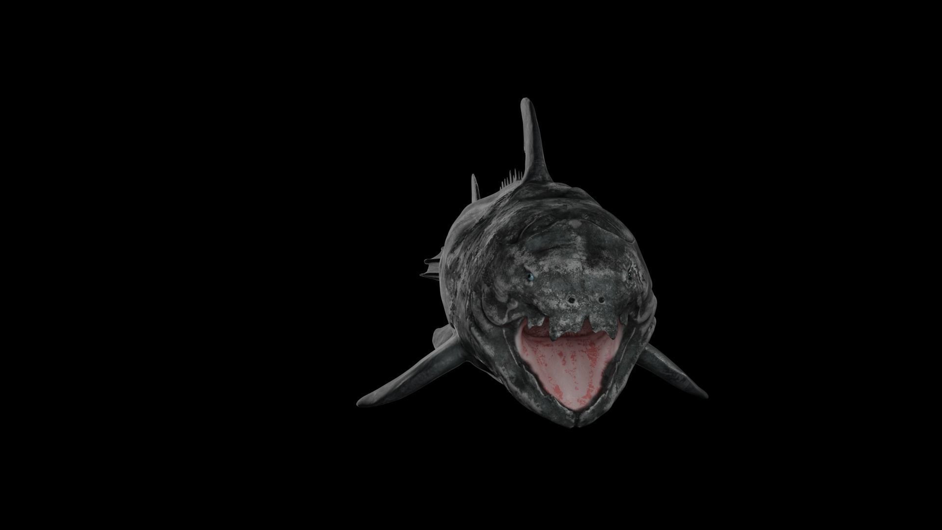 Dunkleosteus shark Low-poly 3D model_49