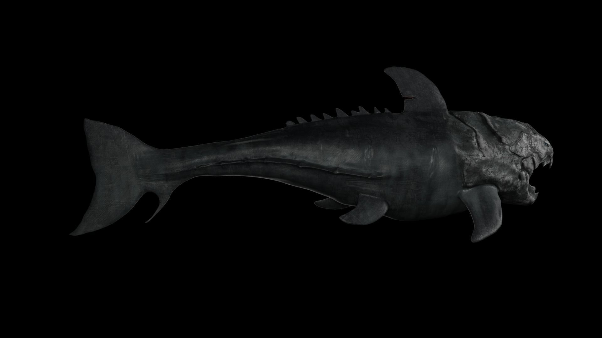Dunkleosteus shark Low-poly 3D model_36