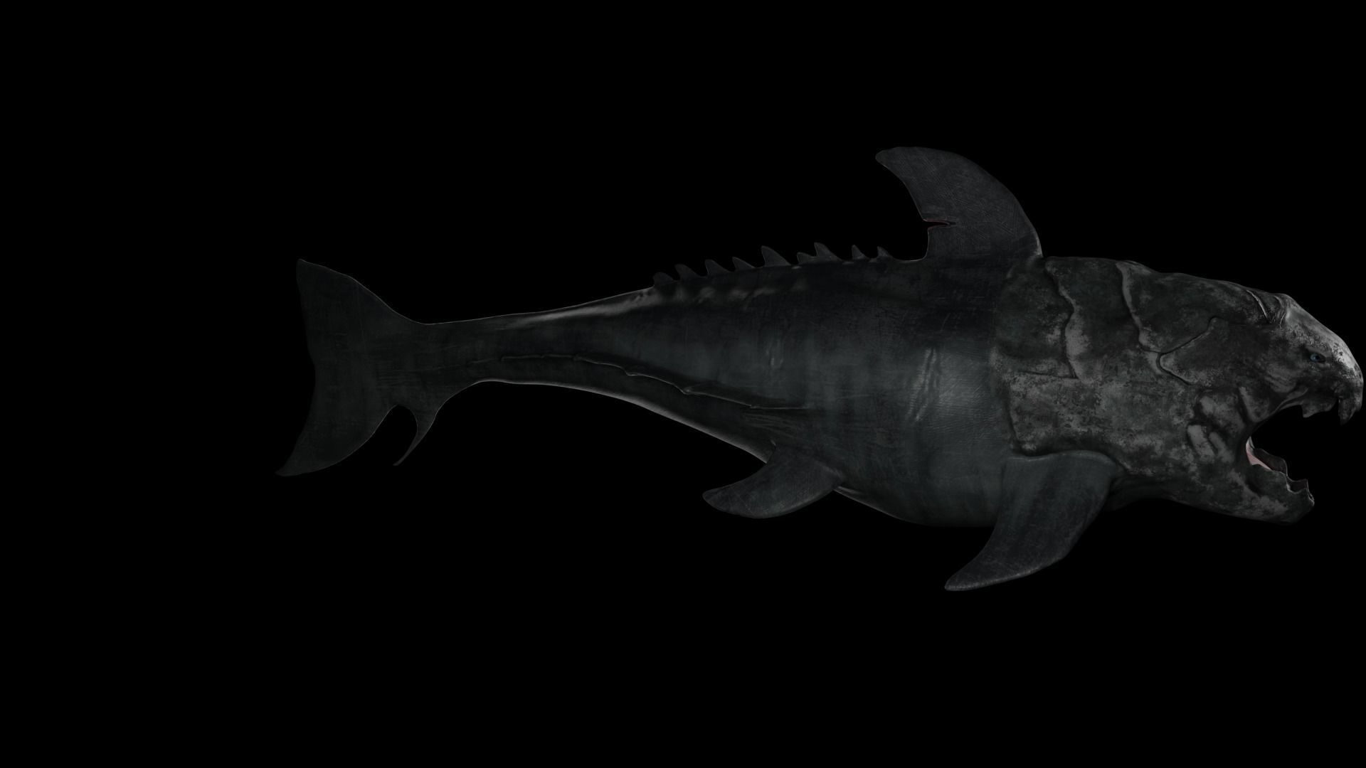 Dunkleosteus shark Low-poly 3D model_41