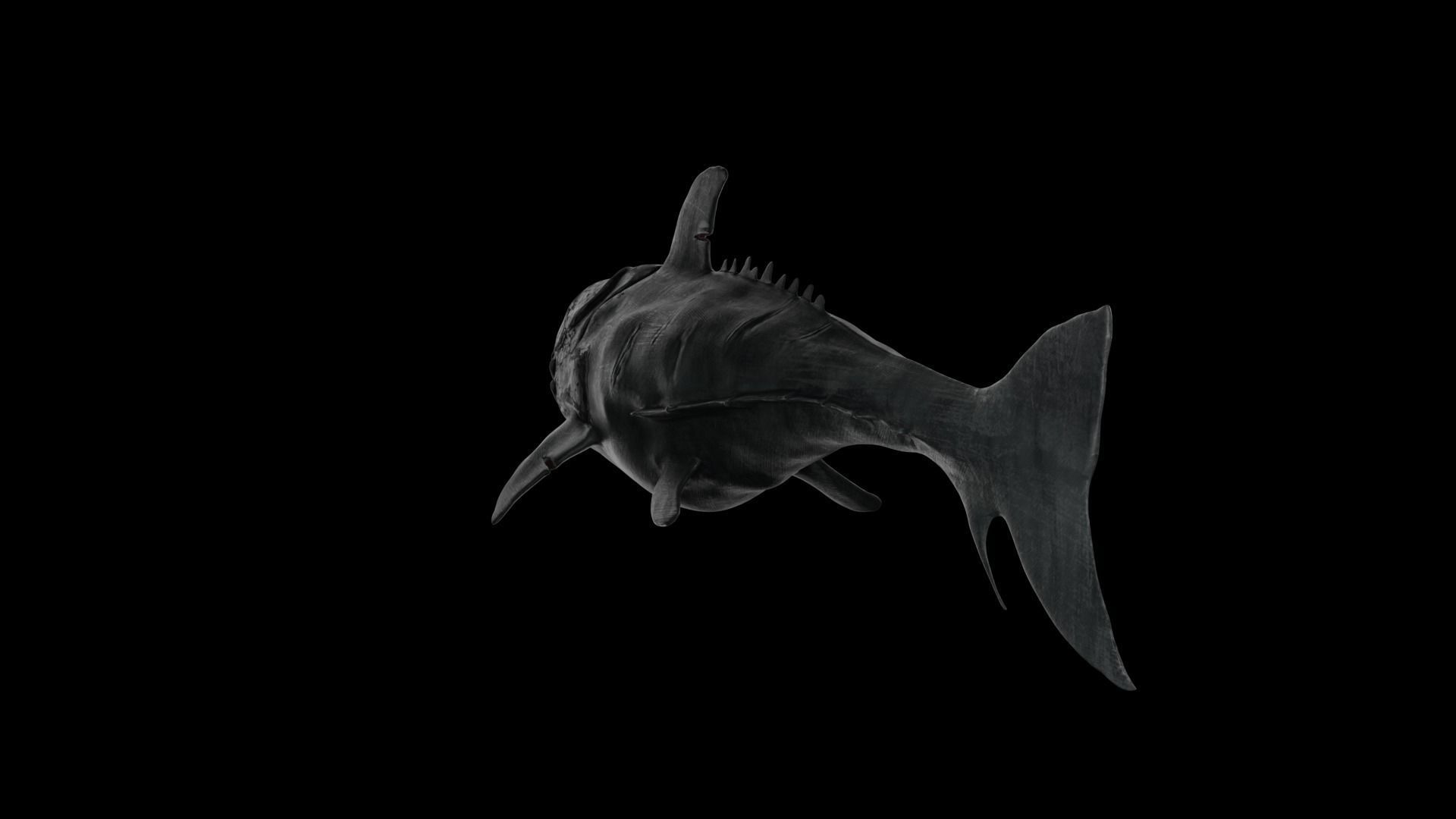 Dunkleosteus shark Low-poly 3D model_21