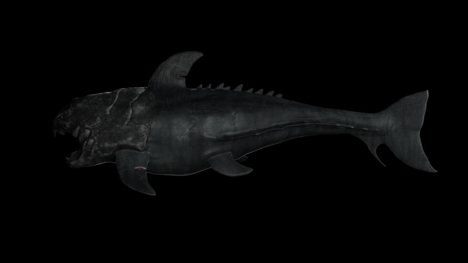 Dunkleosteus shark Low-poly 3D model_17