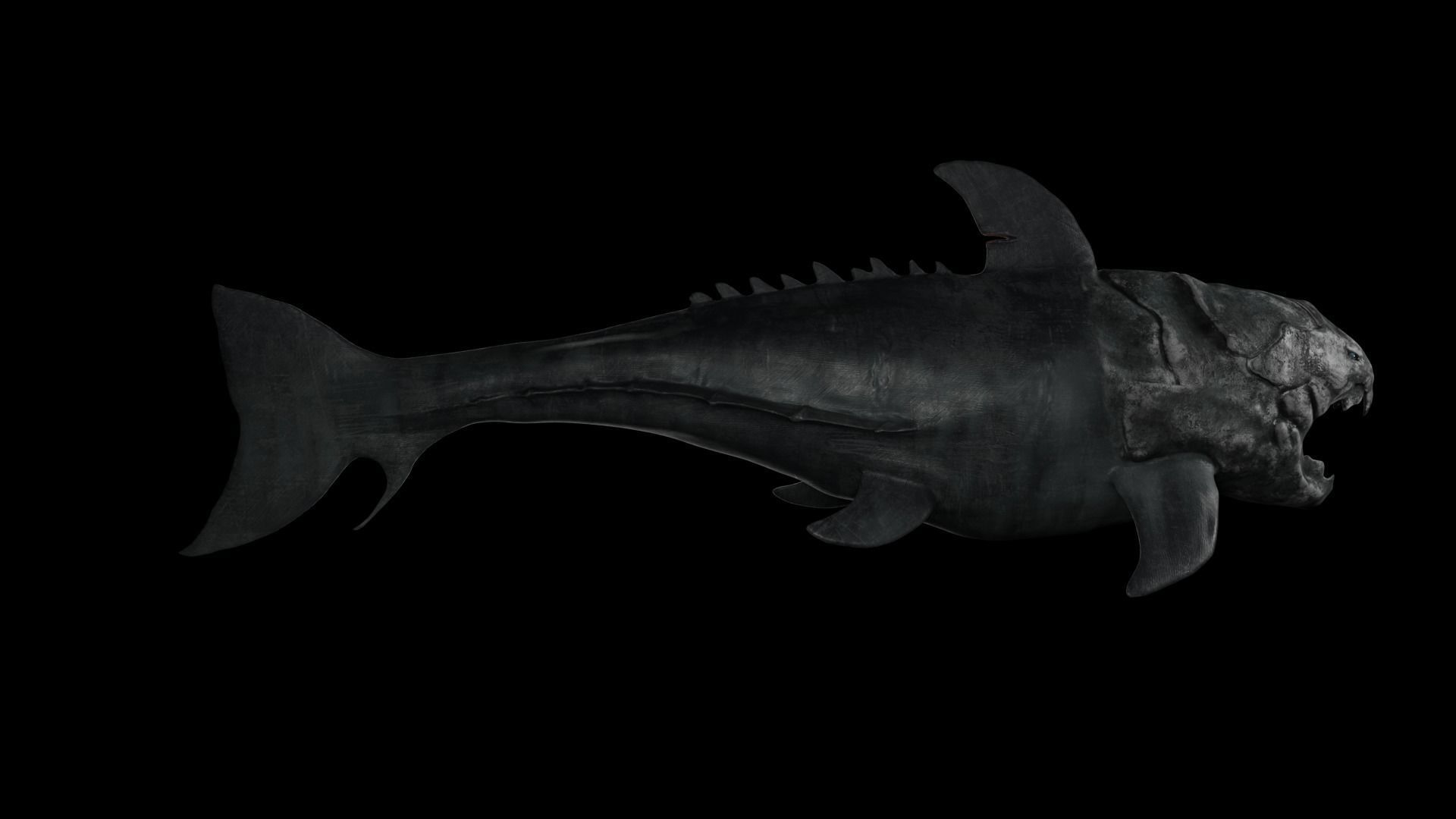 Dunkleosteus shark Low-poly 3D model_35